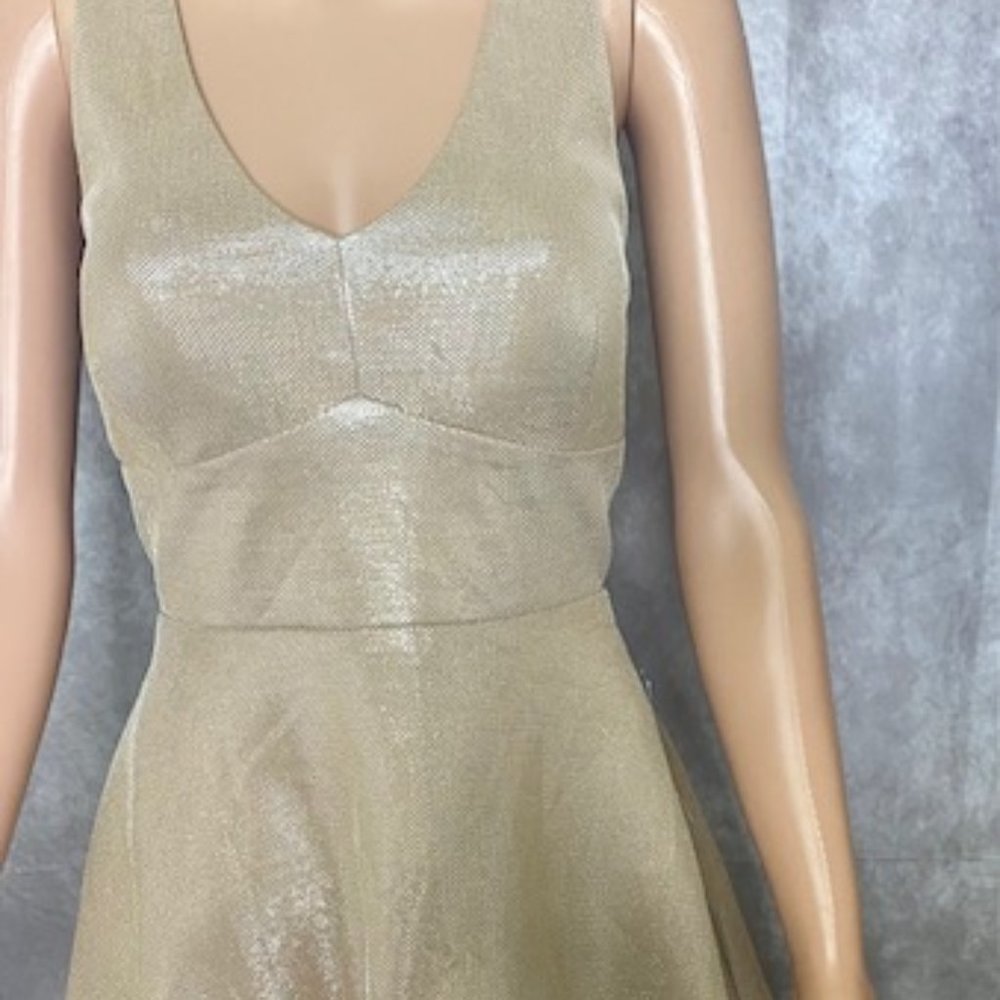 TEEZE Me Dress Gold A-line Halter - Picture 3 of 5